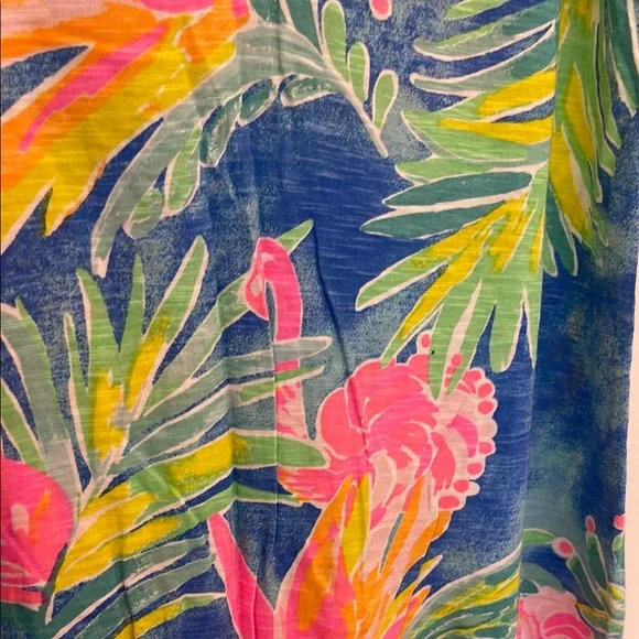 Vibrant Sleeveless Tropical Dress - Picture 4 of 5